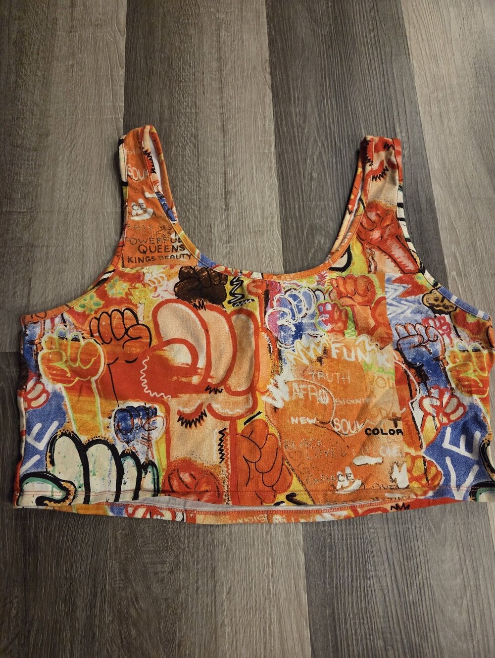 Forever 21 Grafitti Crop Top